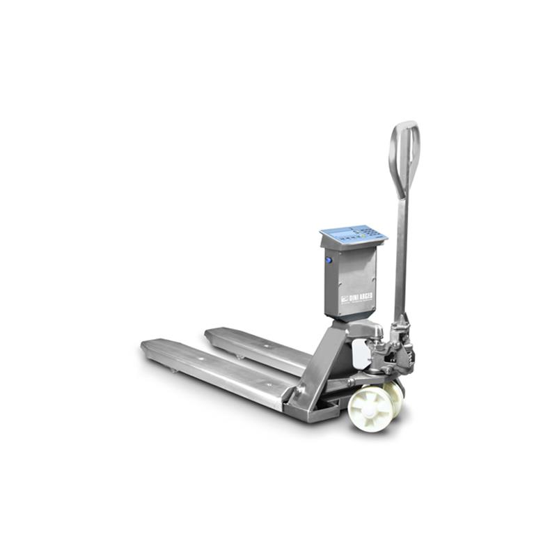 Pallet truck scale 2 tonnes. Stainless steel. With thermal printer. Verified M.