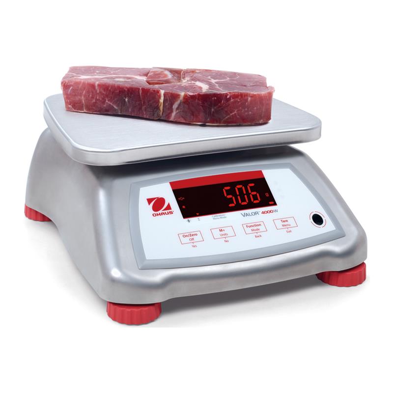 Bench scale stainless Valor 4000 Ohaus 15kg/5g. Verified. IP68.