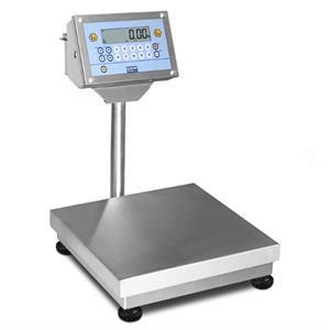 Stainless steel bench scale 30kg/5g with column. 400x400 mm. For ATEX 1, 21, 2, 22 zones.
