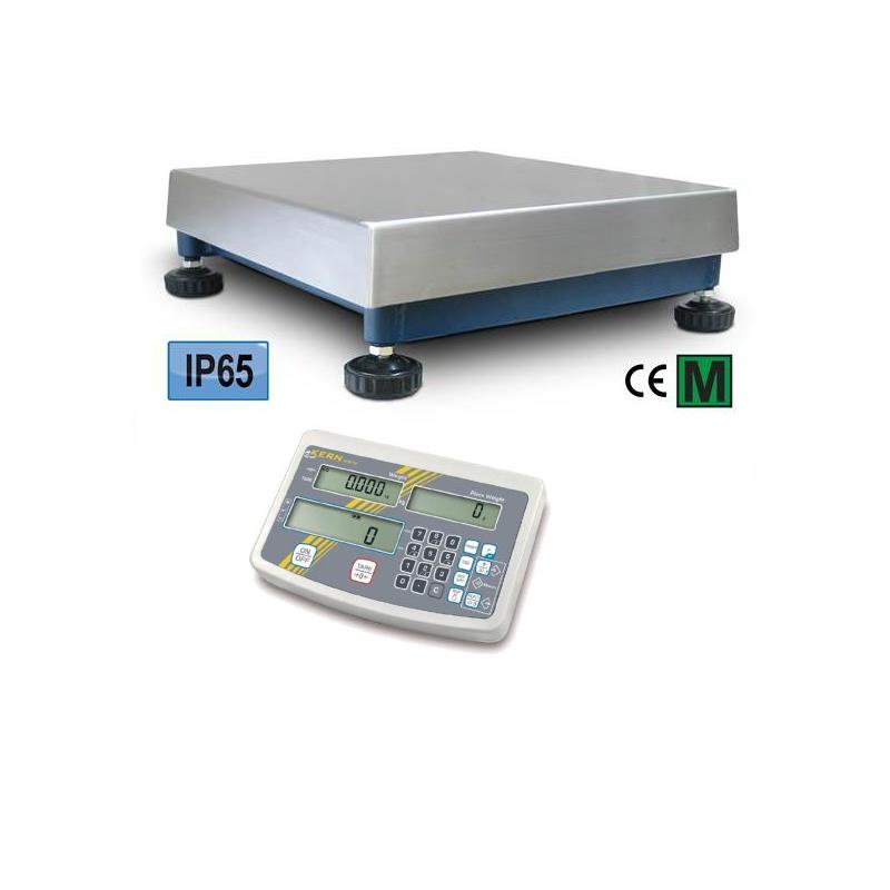 Bench scale 15kg/1g with counting functions Kern. 300x300x130mm, IP65.