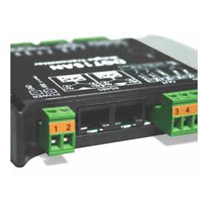 RS485/Ethernet converter in a slim case, ideal for mounting on Omeg /Din bar.