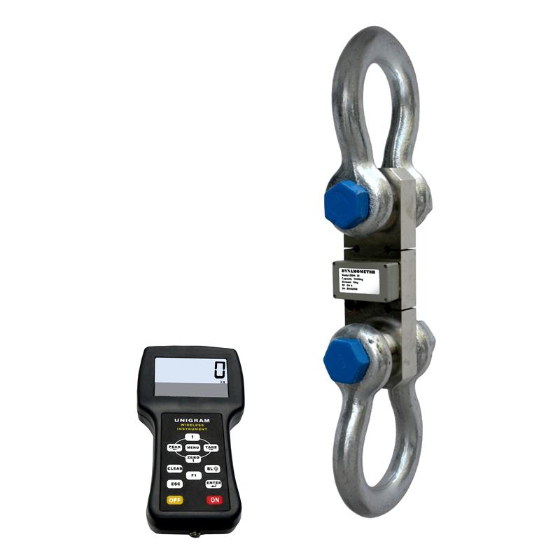 Dynamometer 150t/50kg  with wireless hand held display and 2pcs shackles (separate packages).