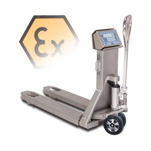 Pallet Truck scale for ATEX zone 1 and 21. 2000kg. Stainless steel.