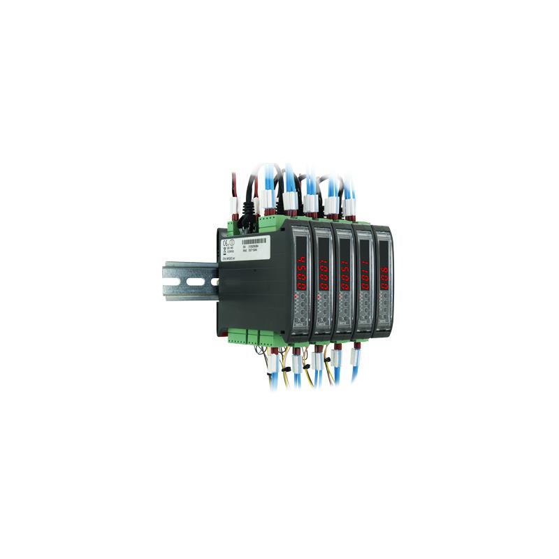 Transmitter high-speed vertical DIN mount. 4-20mA/0-10V, 2 alarms etc