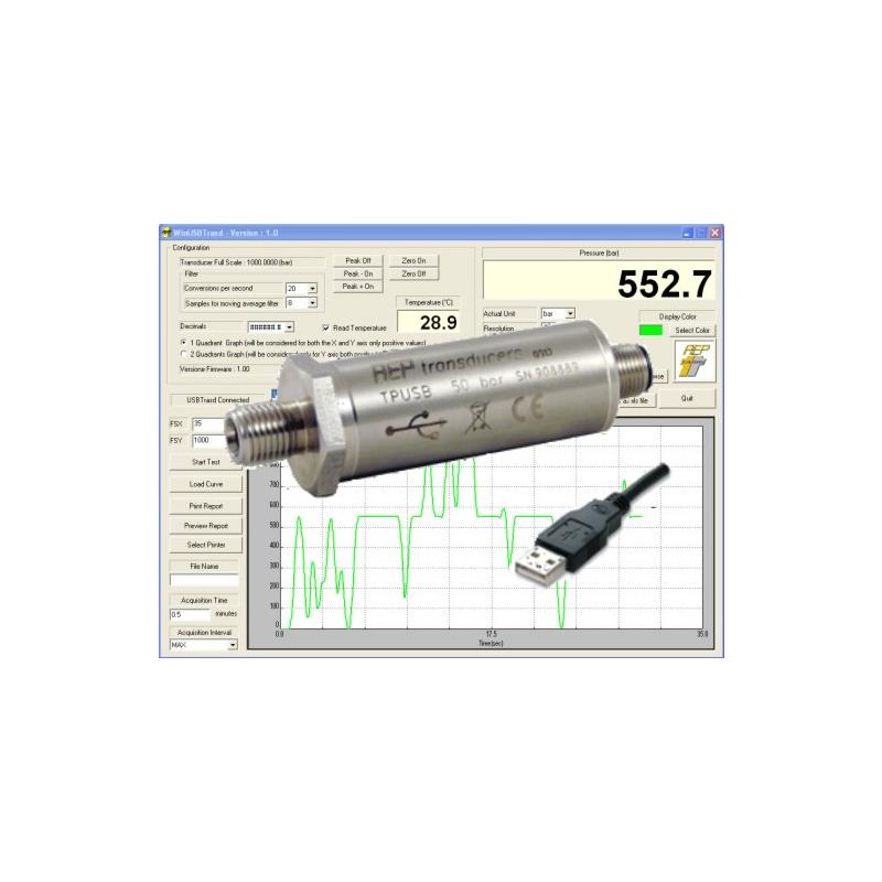 Pressure transmitter TPUSB 500 mbar relative 0,1%