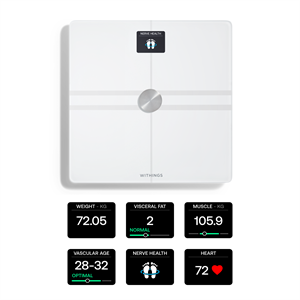 Withings Body Comp WBS12 White, 200kg/0,1kg
