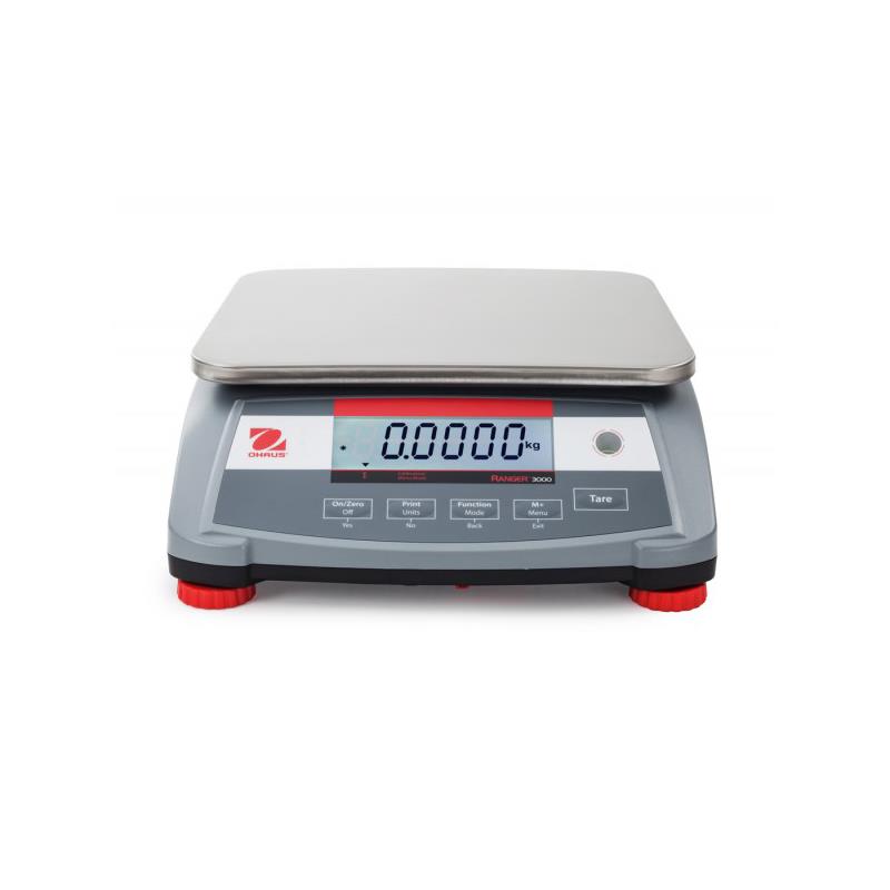 Bench scale 3kg/1g, Ohaus Ranger 3000, Verification included.