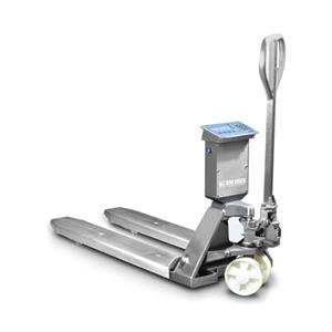 Pallet truck scale 2 tonnes. Stainless steel. With thermal printer.