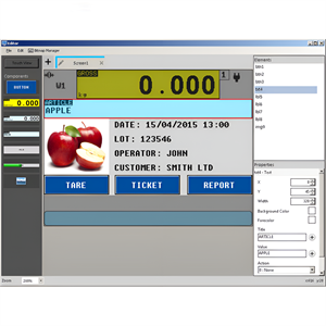 Software for the quick customization of the touch screen display 3590