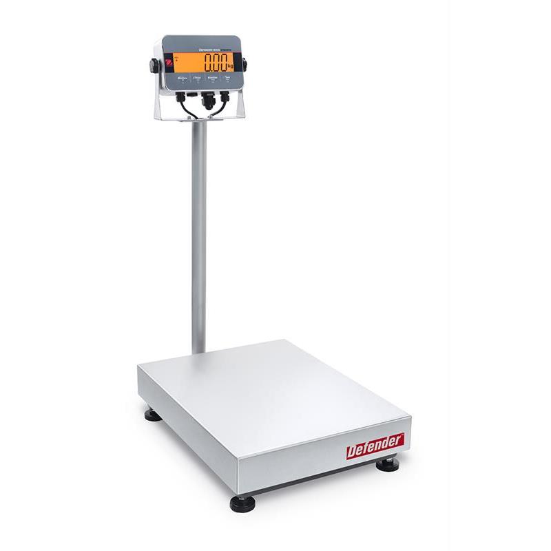 Bench scale Defender 3000, 150kg/50g, 420x550 mm. With column. Stainless IP65/66. Verified.