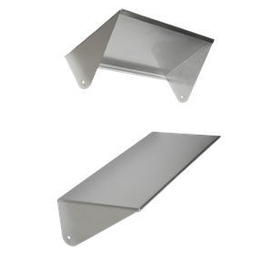 Attached stainless steel visor. It protects from sun and rain