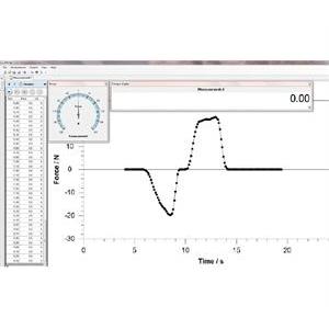 Force-time evaluation software, data transmission rate 20 Hz