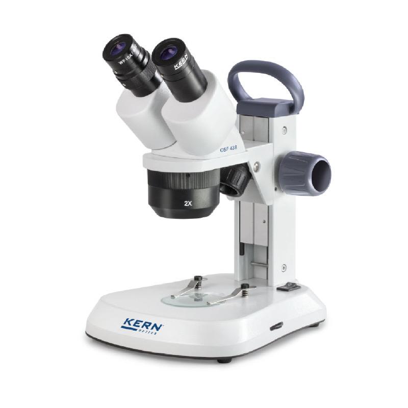 Microscope Kern OSF-4G stereo, binocular, mechanical stand. 1x/2x/3x zoom.