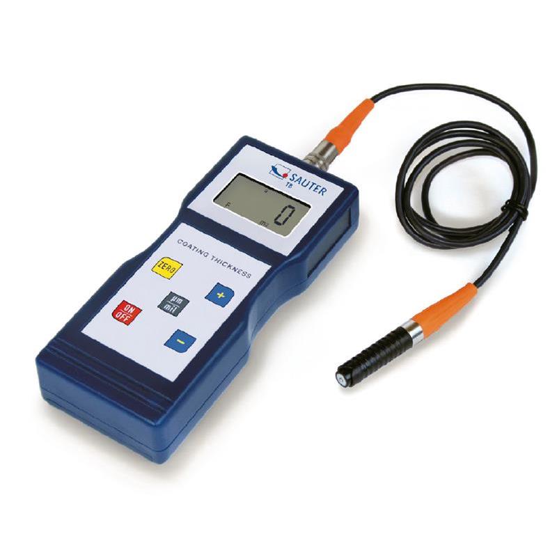 Digital coating thickness gauge on non-magnetic coatings on iron and steel. Sauter TB