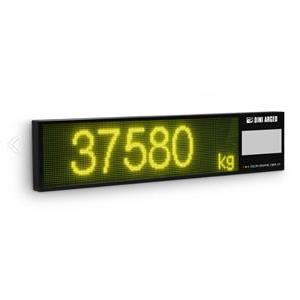 Alphanumeric repeater with 110 mm multicolour LED display. RS485