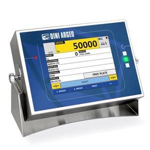 Weighing indicator with 8" color touch screen, 4 channels, stainless, IP68