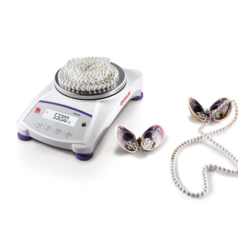 Precision scale for weighing jewelry. Ohaus PJX Gold. 3200g/0,1g. Intern cal, Verified M.