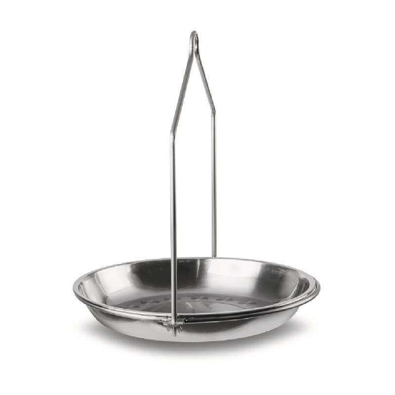 Tare pan, stainless steel for hanging scales up to 35 kg
