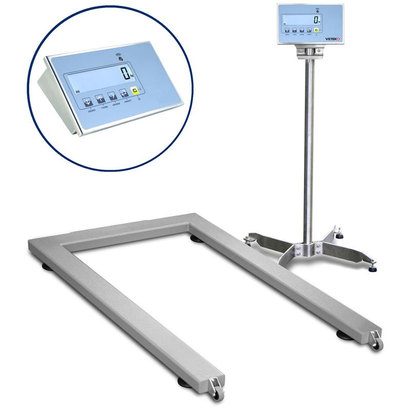 Pallet scale 2 tonnes/0,2 kg, stainless