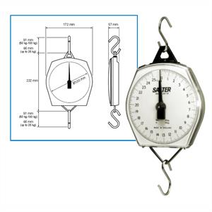Mechanical hanging scale 100kg/500g