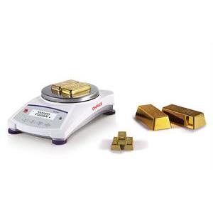 Precision scale for weighing jewelry. Ohaus PJX Gold. 3200g/0,1g. Intern cal, Verified M.