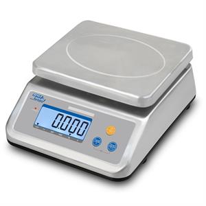 Compact scale stainless steel Dini, 6kg/2g & 15kg/5g. Verified M.