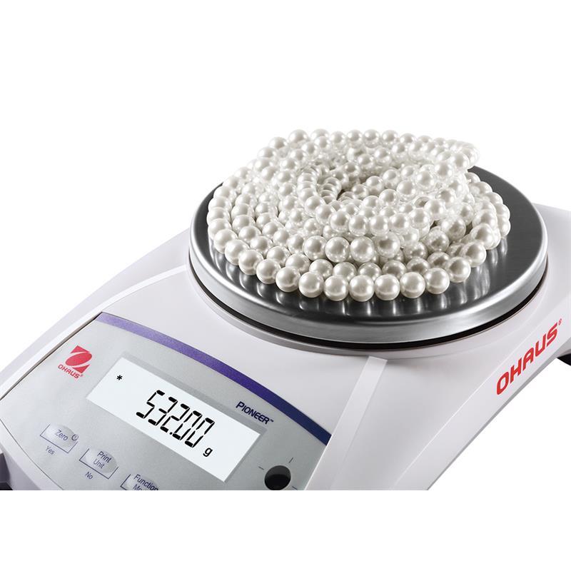 Precision scale for weighing jewelry. Ohaus PJX Gold. 820g/0,1g. Intern cal, Verified M.