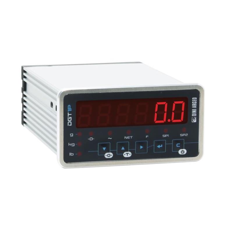 Panel weight transmitter DGT1PAN with aluminum case. 2 alarms, 4-20 mA.