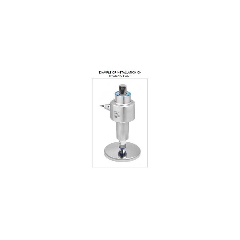Hygienic compression load cell, M16, 5000 kg