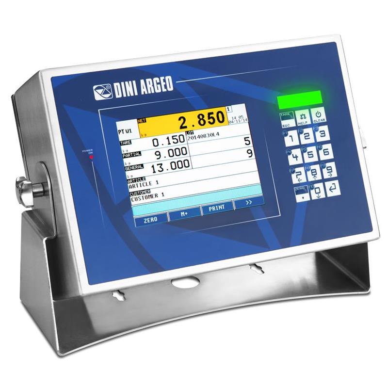 Weighing indicator with 5,7" color touch screen, 4 channels, stainless, IP68