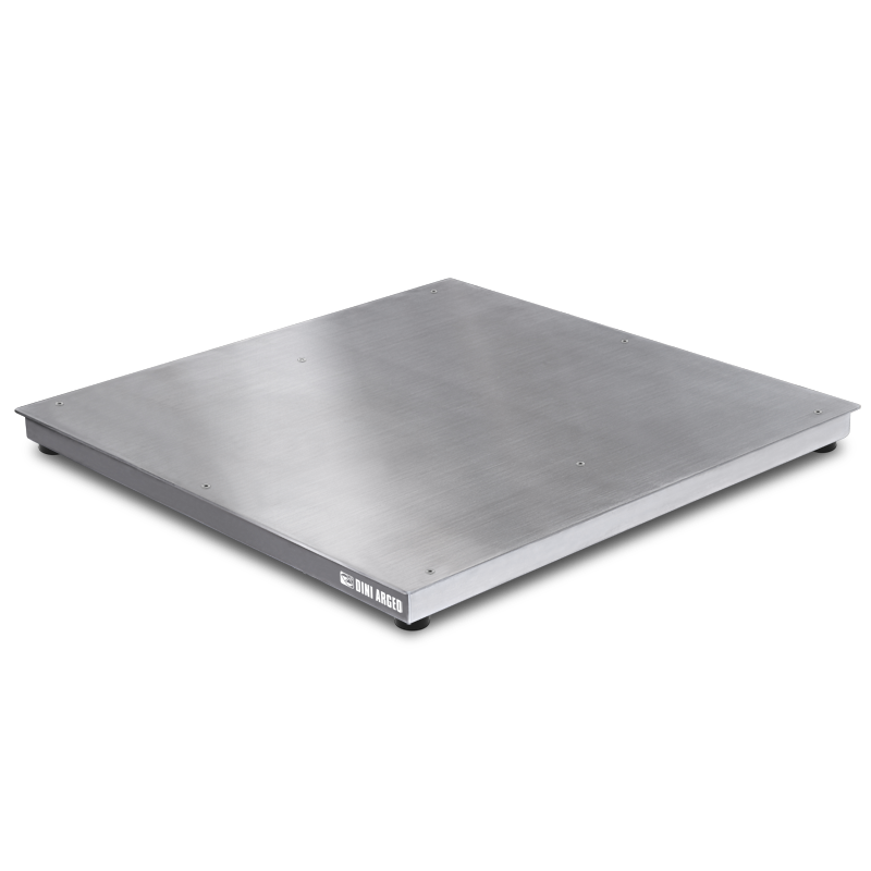 Floor scale platform completely in stainless IP67, 800x800x90, 600kg/0,1kg