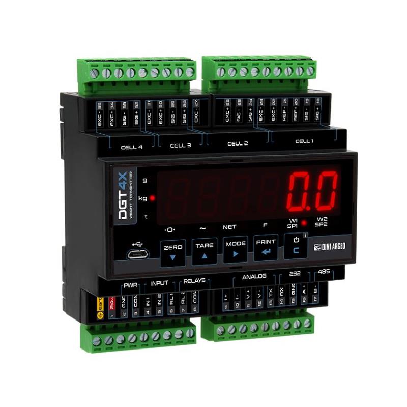 Weighing Transmitter high speed 4 channels. Output: RS232/EthernetIP