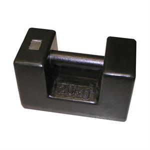 Rectangular cast Iron weight 20kg with RISE, Zwiebel or CIBE report with tolerance according to M1