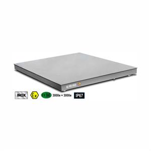 Floor scale platform completely in stainless AISI 304 IP67, 1500x1500x115, 600kg/0,1kg