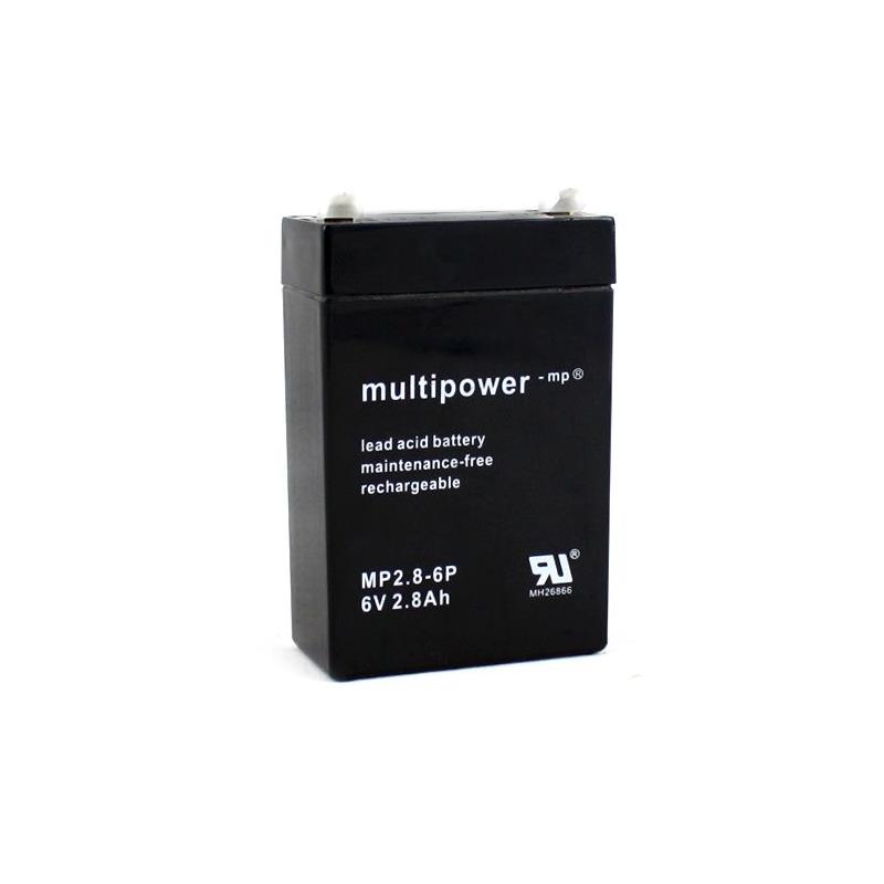 Rechargeable battery 6V/2,8Ah 33x104x66 mm.