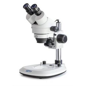 Microscope Kern OZL-46 stereo, binocular, pillar stand. 0,7x/4,5x zoom. Field of view ø28.6mm-4.4mm.