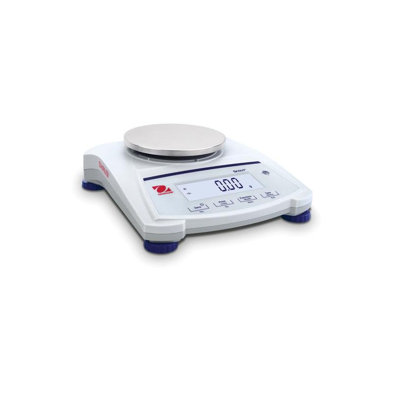 Precision scale for weighing jewelry. Ohaus Scout SJX. 620g/0,1g. Man. Intern cal, Verified M.