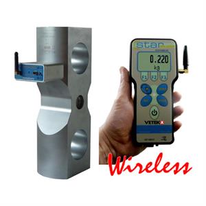 Load cell, tension, stainless, 30ton/5kg, with wireless hand control.