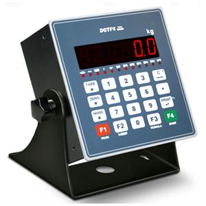 Weighing indicator for dosage with numerical keyboard.