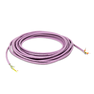 Cable of 2 twisted pairs. Double screening for RS422–RS485 connections