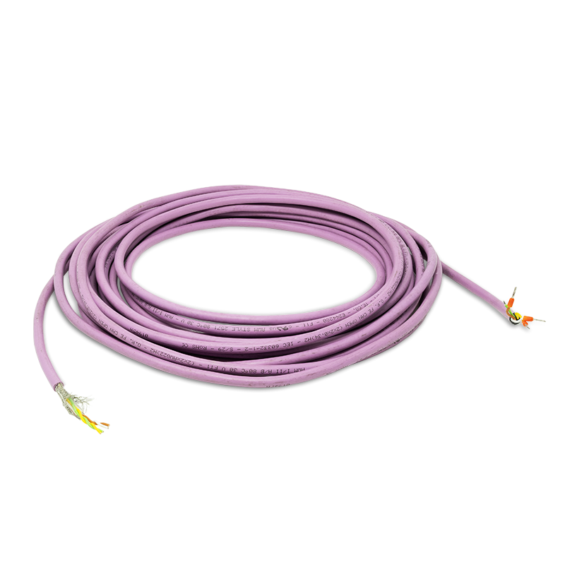 Cable of 2 twisted pairs. Double screening for RS422–RS485 connections
