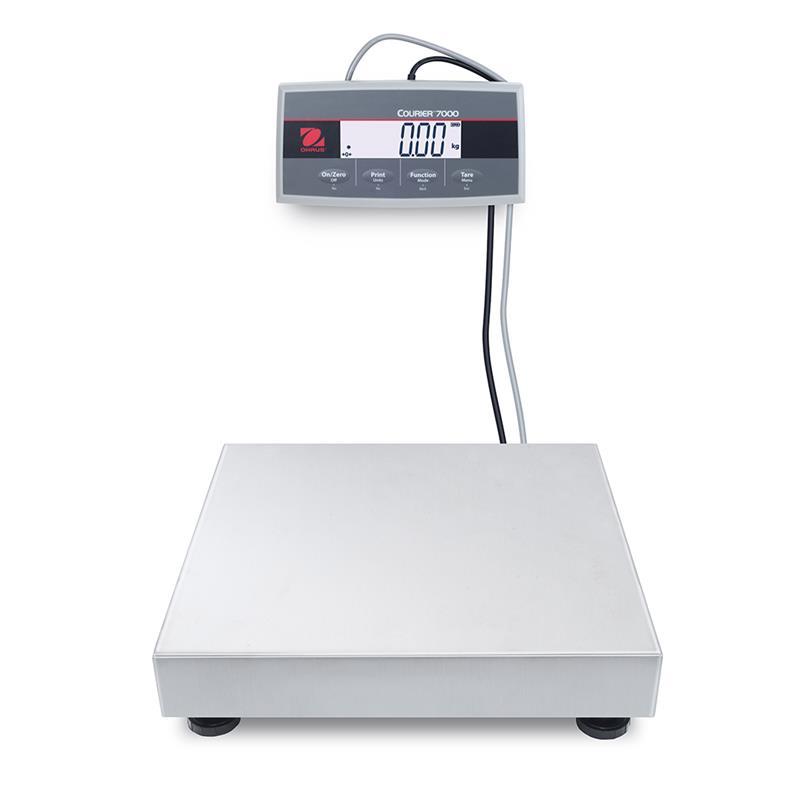 Shipping scale Ohaus Courier 7000. 60kg/20g, 305x355mm. Verified.