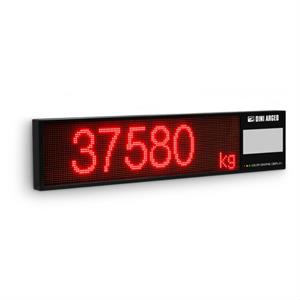 Alphanumeric repeater with 110 mm multicolour LED display. RS485