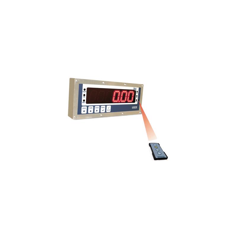 Weighing indicator with big 60mm digits. 2 alarm. RS232, 4-20mA